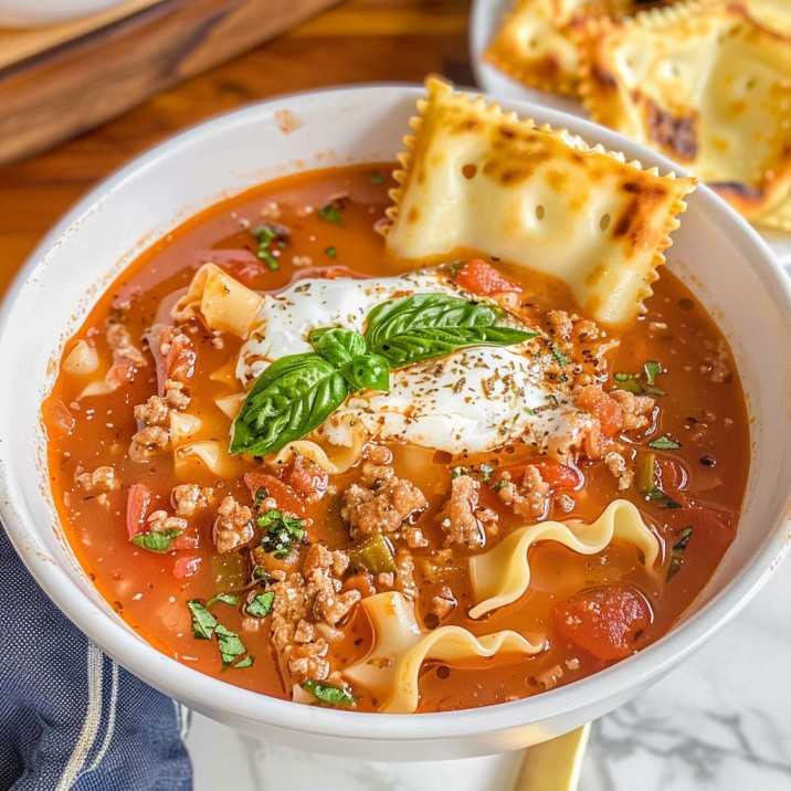 Easy Lasagna Soup