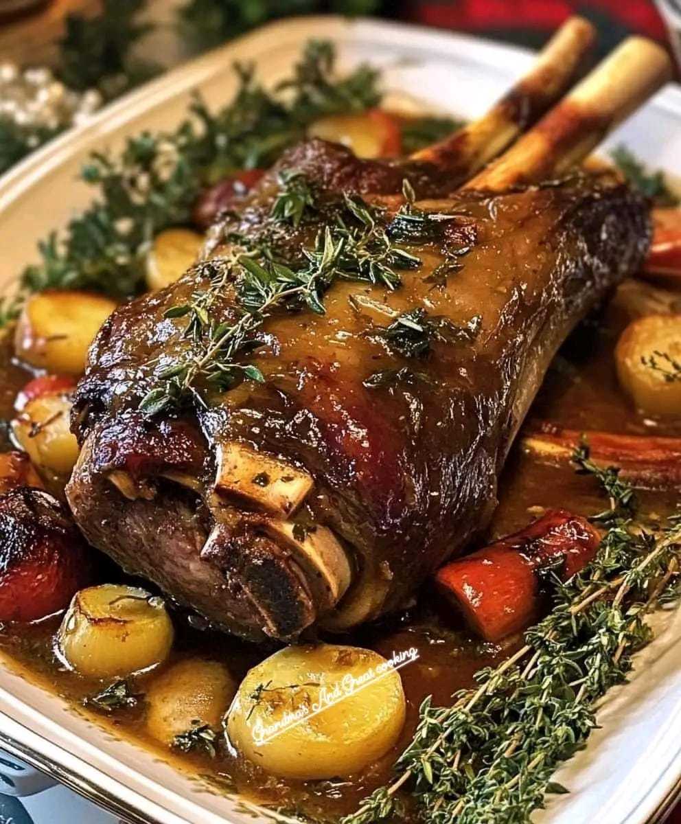 Christmas Braised Lamb Shanks with Herb Infusion – festive perfection