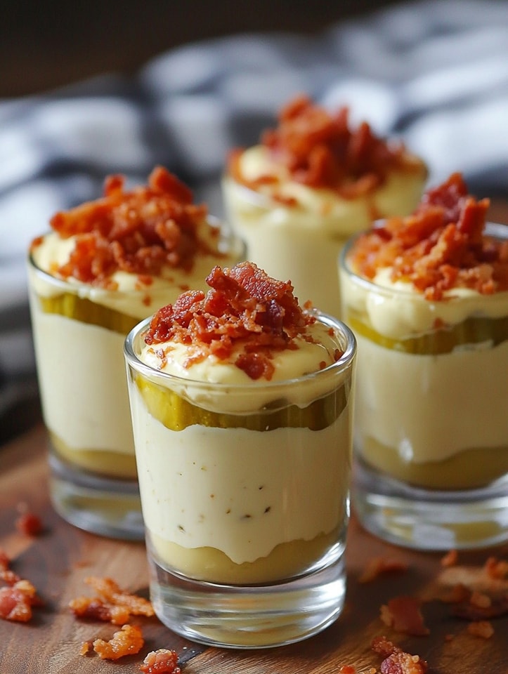 Golden Bacon Pickle Cups