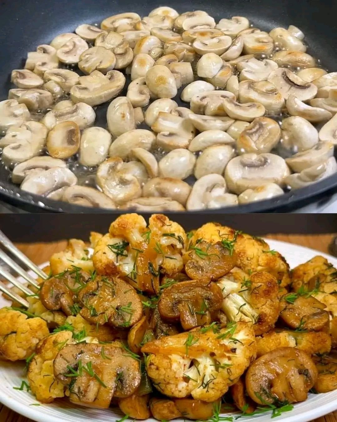 Sautéed Cauliflower and Mushroom