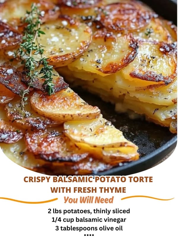 Crispy Balsamic-Thyme Potato Torte