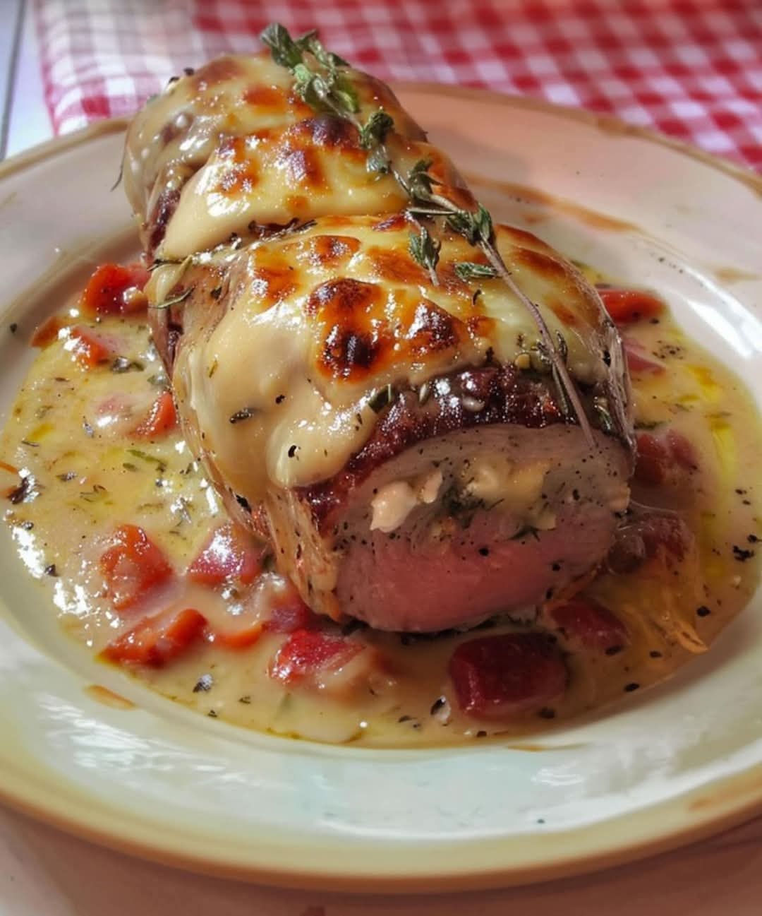 Pork fillet mignon with Boursin