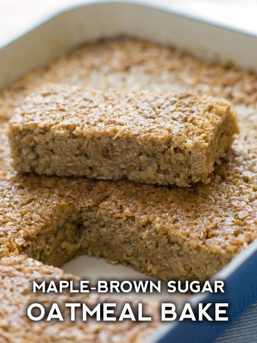 Maple-Brown Sugar Oatmeal Breakfast Bars